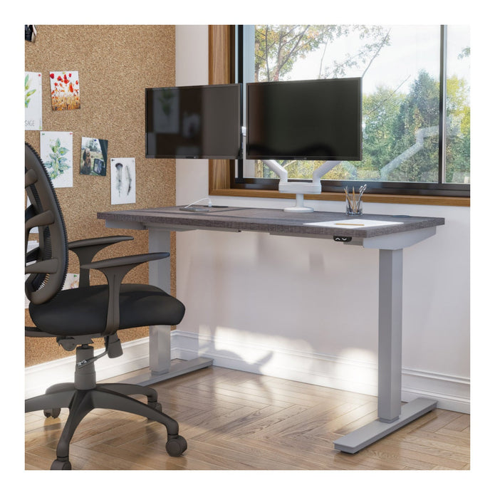 Bestar Upstand 61 cm x 122 cm (24 in. x 48 in.) Height Adjustable Desk with Dual Monitor Arm
