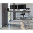 Bestar Upstand 76.2 cm x 152.4 cm (30 in. x 60 in.) Height Adjustable Desk with Dual Monitor Arm
