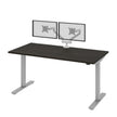 Bestar Upstand 76.2 cm x 152.4 cm (30 in. x 60 in.) Height Adjustable Desk with Dual Monitor Arm