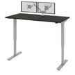 Bestar Upstand 76.2 cm x 152.4 cm (30 in. x 60 in.) Height Adjustable Desk with Dual Monitor Arm