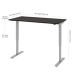 Bestar Upstand 76.2 cm x 152.4 cm (30 in. x 60 in.) Height Adjustable Desk with Dual Monitor Arm
