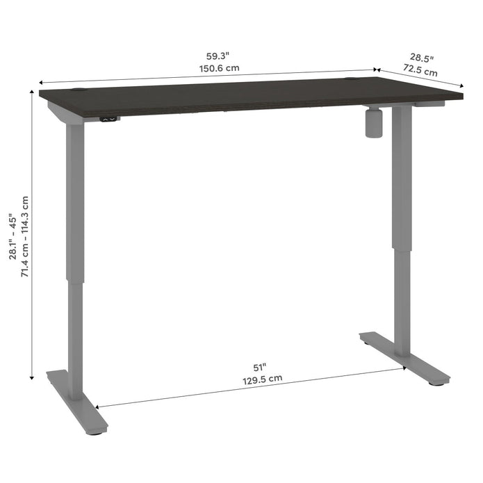 Bestar Upstand 74.9 cm x 150.6 cm (29.5 in. x 59.3 in.) Height Adjustable Desk