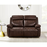 Atticus Top-grain Leather Triple Power Motion Sofa and Loveseat