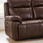 Atticus Top-grain Leather Triple Power Motion Sofa and Loveseat