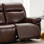 Atticus Top-grain Leather Triple Power Motion Sofa and Loveseat