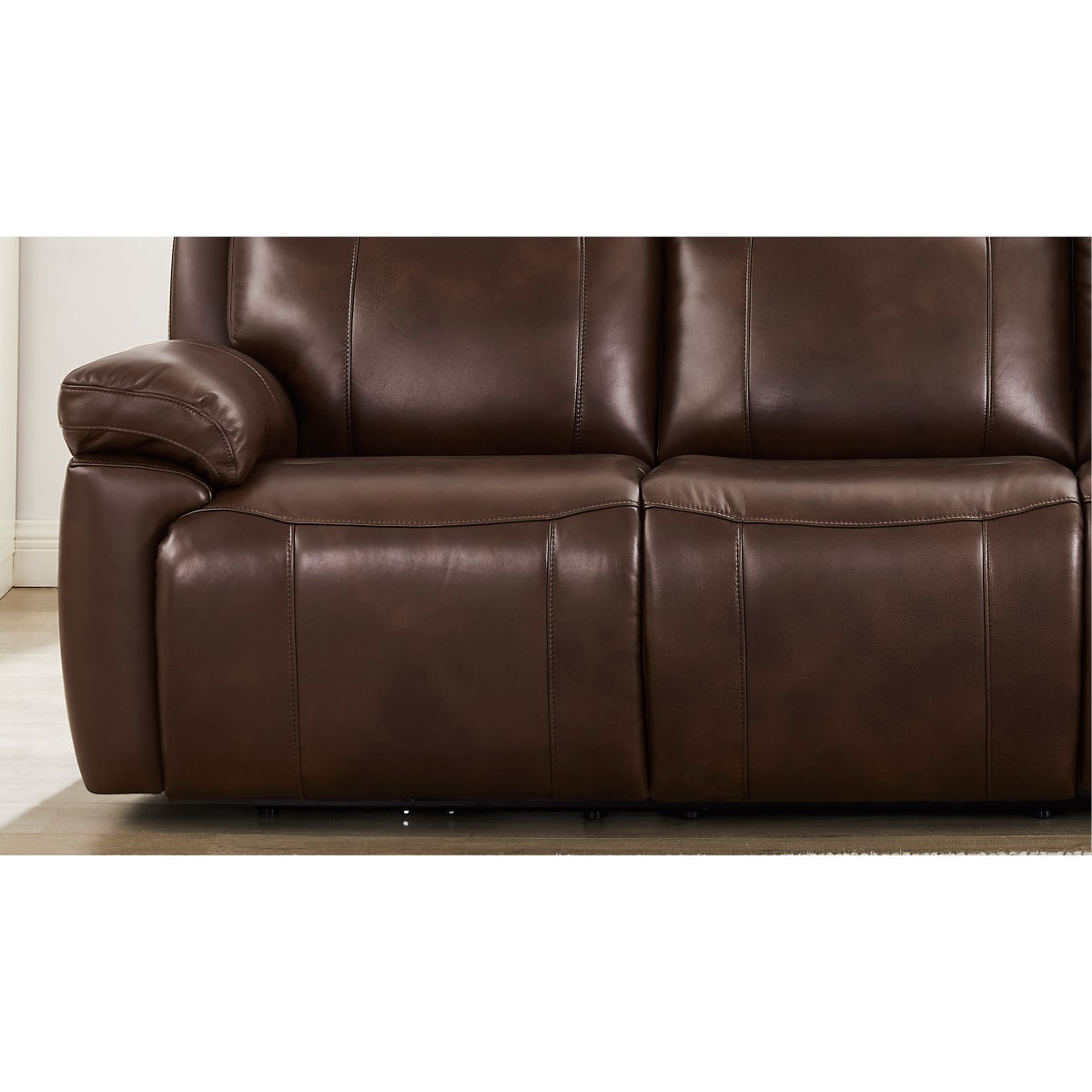 Atticus Top-grain Leather Triple Power Motion Sofa and Loveseat