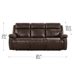 Atticus Top-grain Leather Triple Power Motion Sofa and Loveseat
