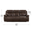 Atticus Top-grain Leather Triple Power Motion Sofa and Loveseat