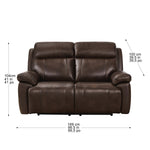 Atticus Top-grain Leather Triple Power Motion Sofa and Loveseat