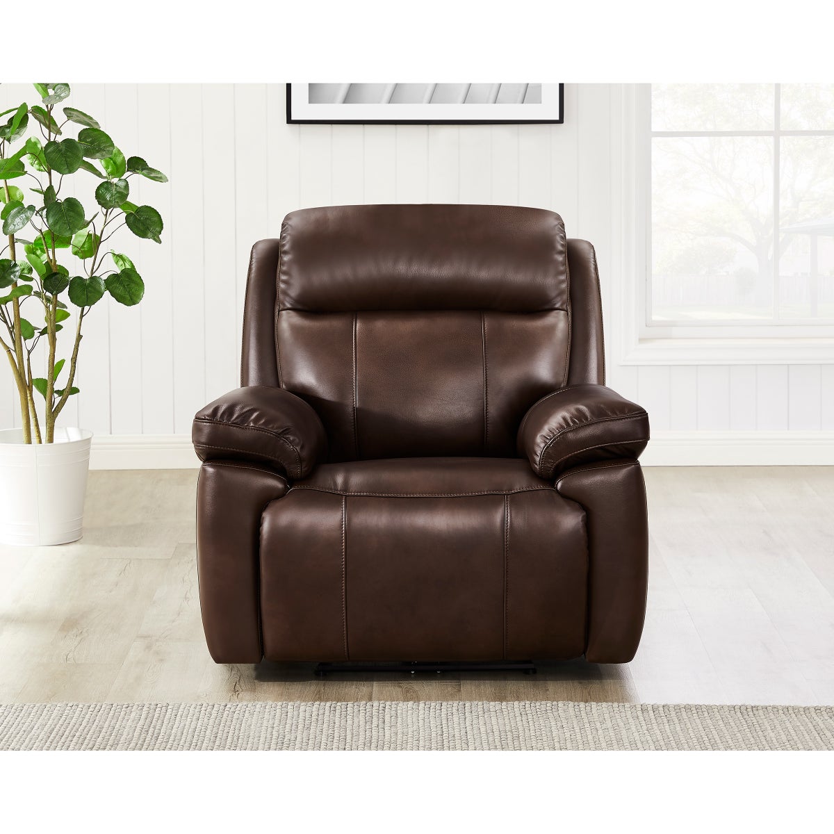 Atticus Top-grain Leather Triple Power Motion Recliner