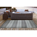 Viana Bahamas Collection Folk Indoor/Outdoor Reversible Area Rug