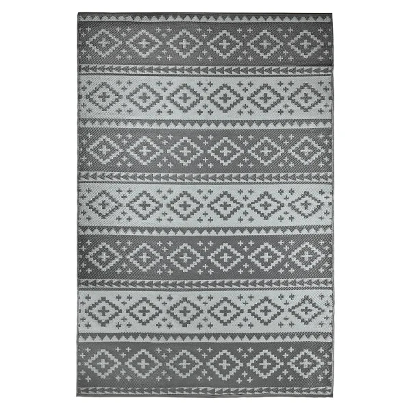 Viana Bahamas Collection Folk Indoor/Outdoor Reversible Area Rug