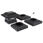 Classy Caps Kingsbridge Dual Lighting Solar Post Cap, 2-pack
