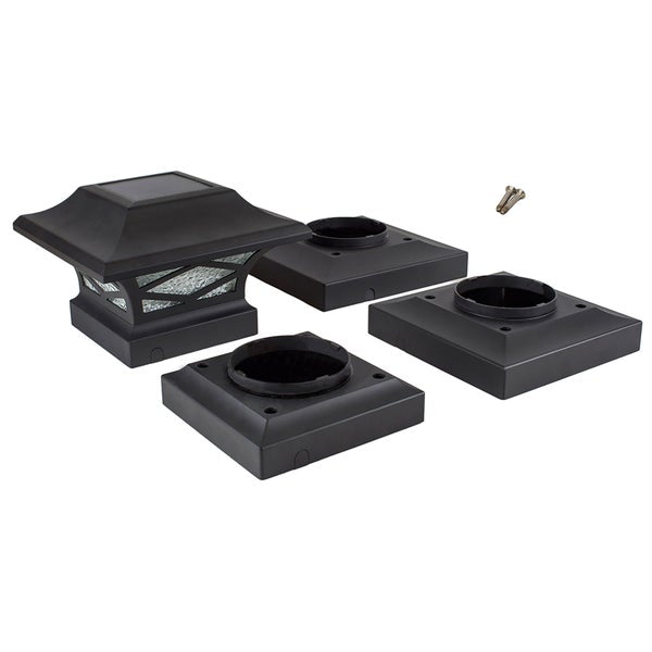 Classy Caps Kingsbridge Dual Lighting Solar Post Cap, 2-pack