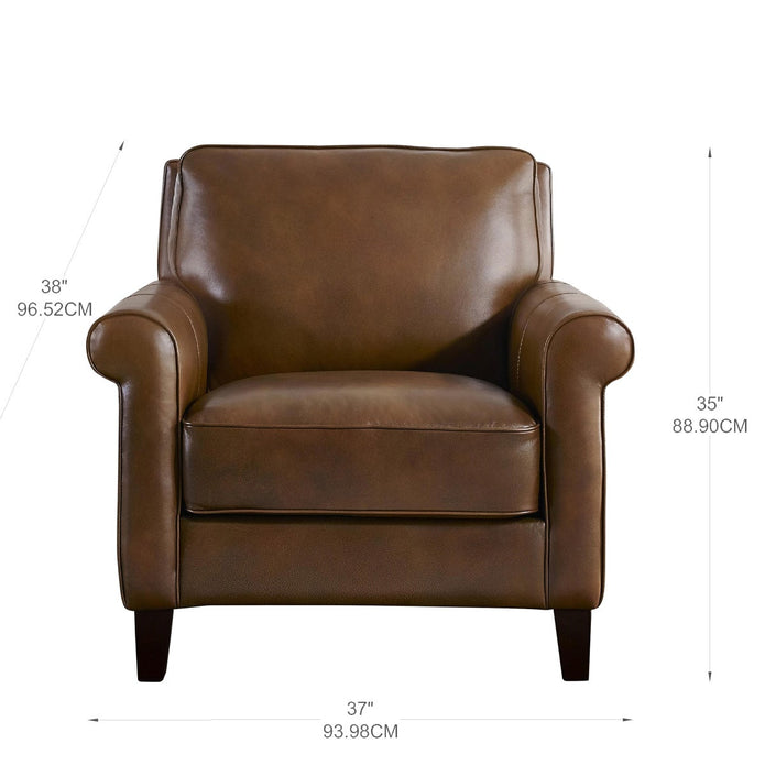 Prospera Home Larsen Top-grain Leather Sofa, Loveseat and Chair
