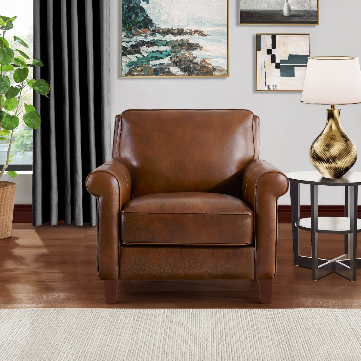 Prospera Home Larsen Top Grain Leather Sofa and Chair