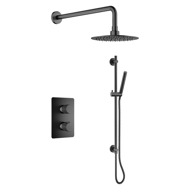 AGUA Canada Vanika Thermostatic Shower Post with Rainfall Shower Head