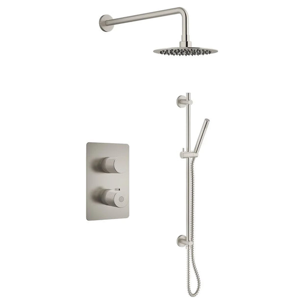 AGUA Canada Vanika Thermostatic Shower Post with Rainfall Shower Head