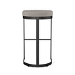 Amisco Lester Black Bar or Counter Stool with Beige Seat