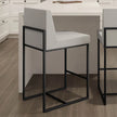 Amisco Derry Black Bar or Counter Stool with Grey Seat