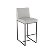 Amisco Derry Black Bar or Counter Stool with Grey Seat
