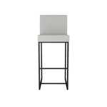 Amisco Derry Black Bar or Counter Stool with Grey Seat