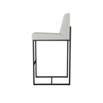 Amisco Derry Black Bar or Counter Stool with Grey Seat