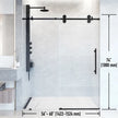VIGO Elan Adjustable Frameless Sliding Glass Shower Door