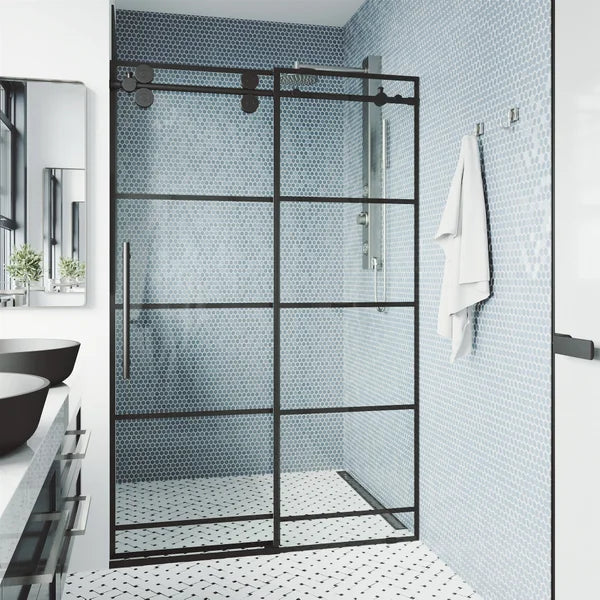 VIGO Elan Adjustable Sliding Glass Shower Door