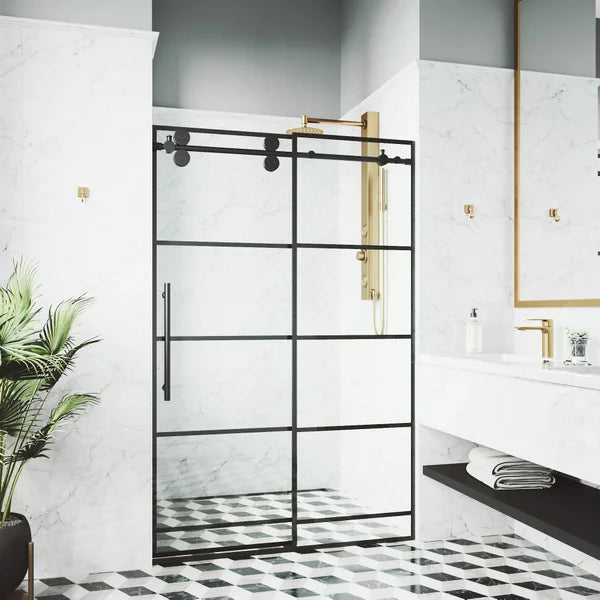 VIGO Elan Adjustable Sliding Glass Shower Door