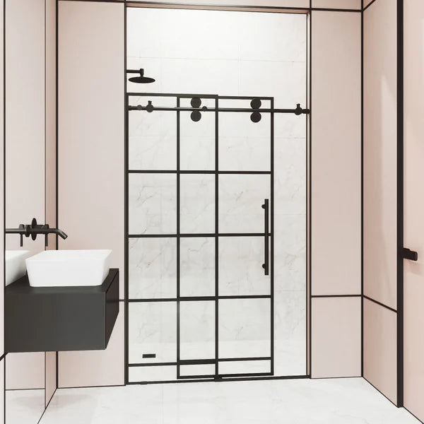VIGO Elan Adjustable Sliding Glass Shower Door