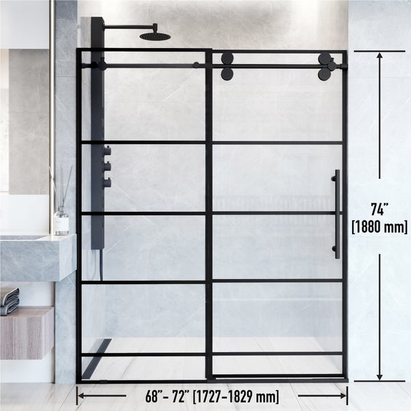 VIGO Elan Adjustable Sliding Glass Shower Door