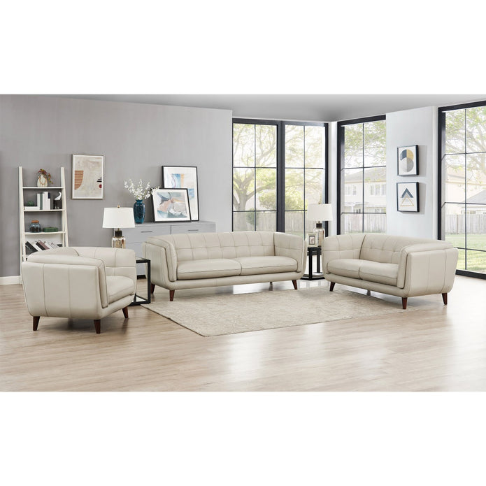Prospera Home Barcelona Top Grain Leather Sofa, Loveseat and Chair