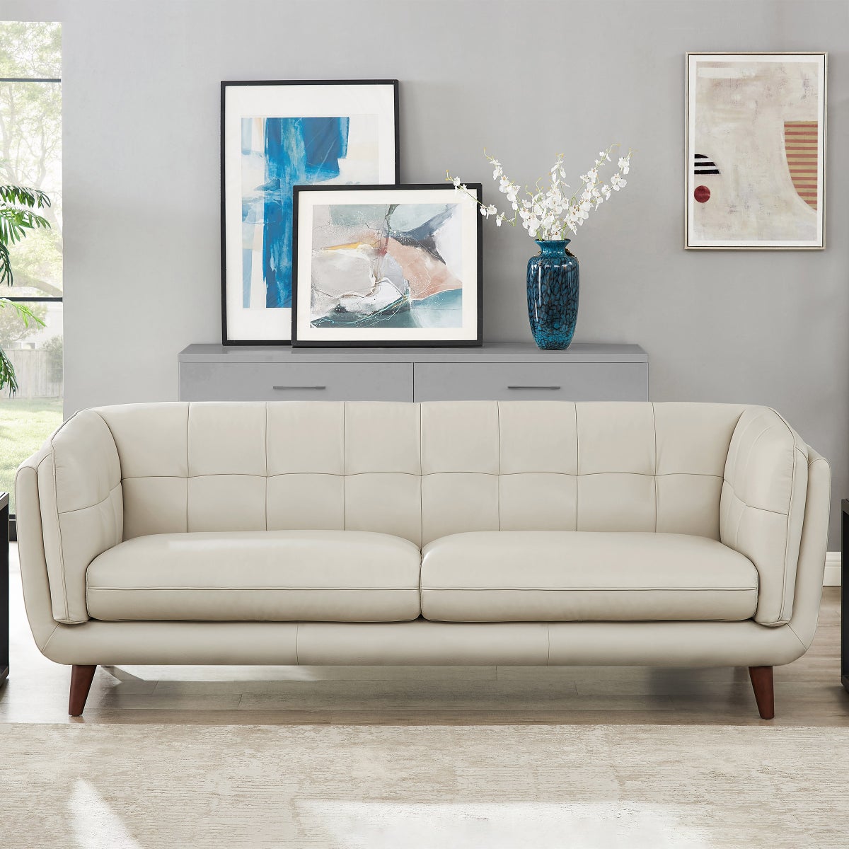 Prospera Home Barcelona Top Grain Leather Sofa, Loveseat and Chair