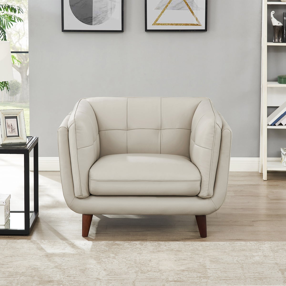 Prospera Home Barcelona Top Grain Leather Sofa, Loveseat and Chair