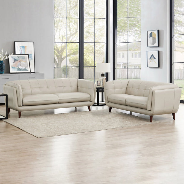 Prospera Home Barcelona Top Grain Leather Sofa and Loveseat