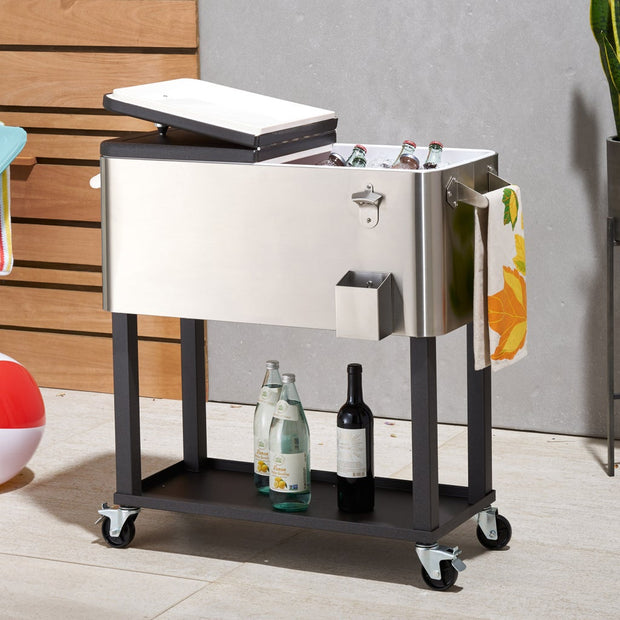 TRINITY 94.6 L (100 qt.) Stainless Steel Cooler with Cover