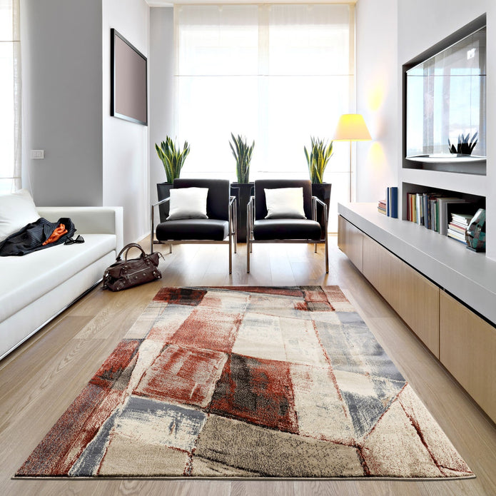 Art Carpet Aden Indoor Rug, Beige Red