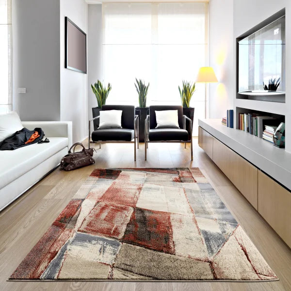 Art Carpet Aden Indoor Rug, Beige Red