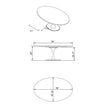 Orchid Oval Solid Quartz Dining Table, 198 cm (78 in.)