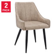 Ari Modern Dining Chair, 2-pack with Black Legs
