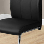 Geri Contemporary Dining Chair, 2-pack with Chrome Frame