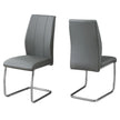 Geri Contemporary Dining Chair, 2-pack with Chrome Frame