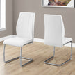 Geri Contemporary Dining Chair, 2-pack with Chrome Frame