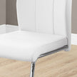 Geri Contemporary Dining Chair, 2-pack with Chrome Frame