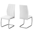 Geri Contemporary Dining Chair, 2-pack with Chrome Frame