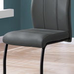 Geri Contemporary Dining Chair, 2-pack with Black Frame
