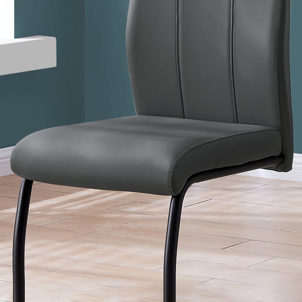 Geri Contemporary Dining Chair, 2-pack with Black Frame