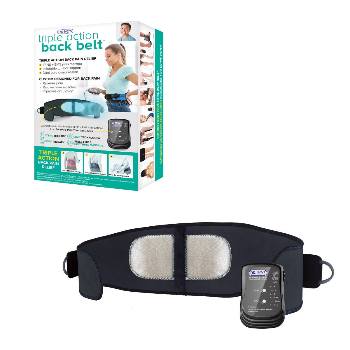 DR-HO’S Triple Action Back Belt TENS