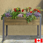 CedarCraft 81 cm (32 in.) Self-watering Elevated Planter with Greenhouse and Cover